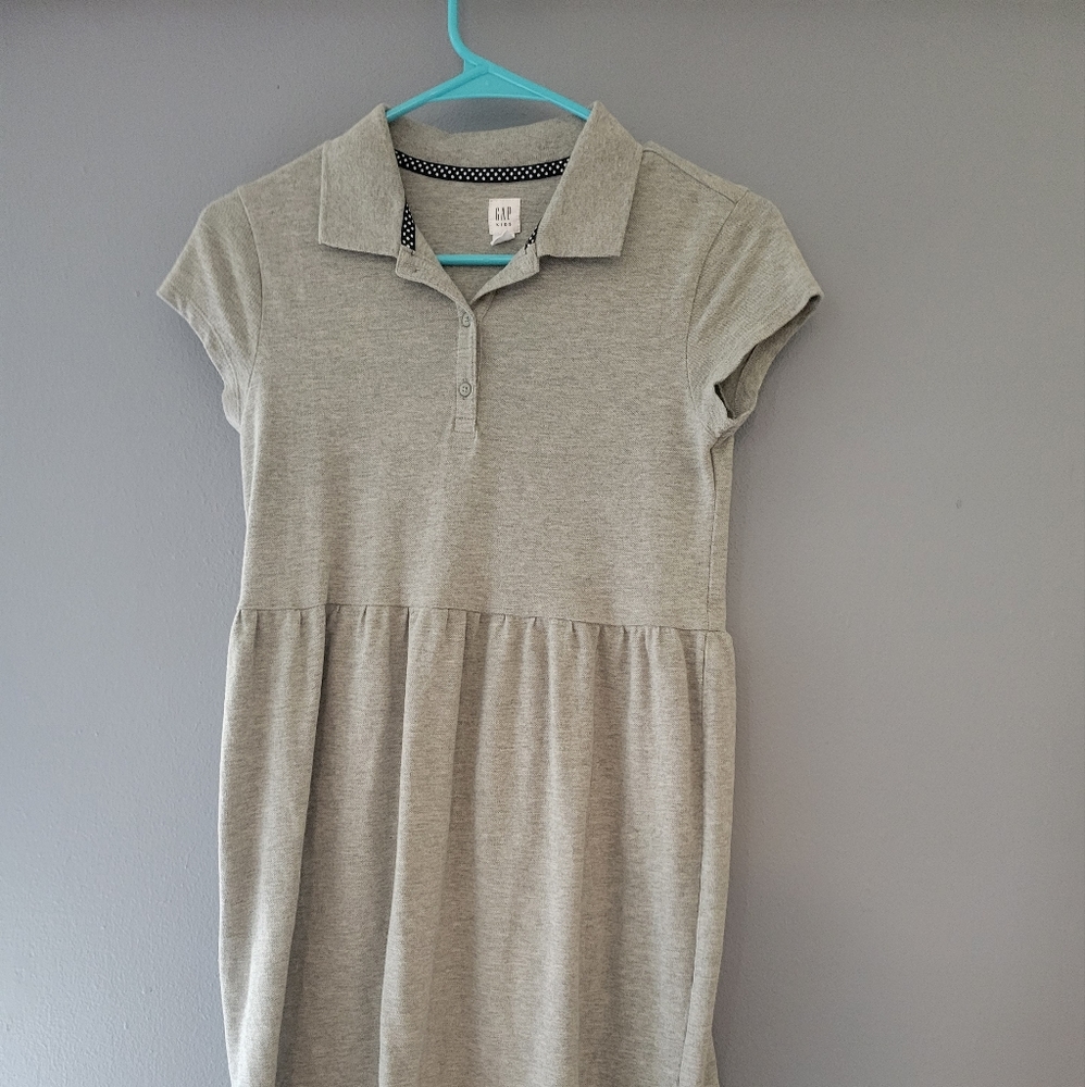 Gap kids XL size 12 gray uniform dress with collar